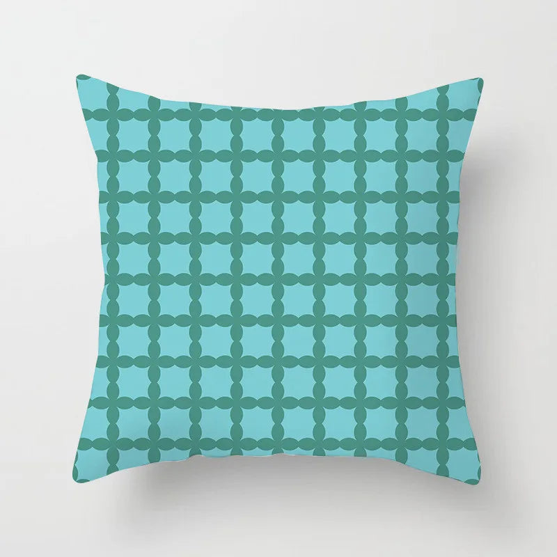 Geometric Leaf Feather Cushions