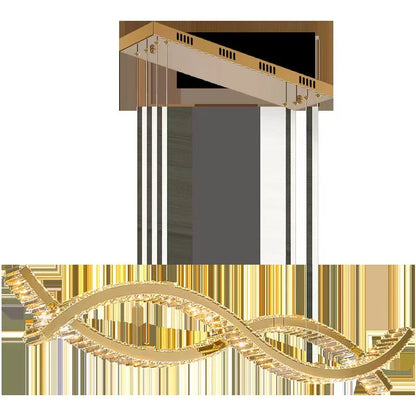 Decorbites™ Kristall-Streifen-Kronleuchter: Modernes minimalistisches Deckenlicht für künstlerische Innenraumbeleuchtung