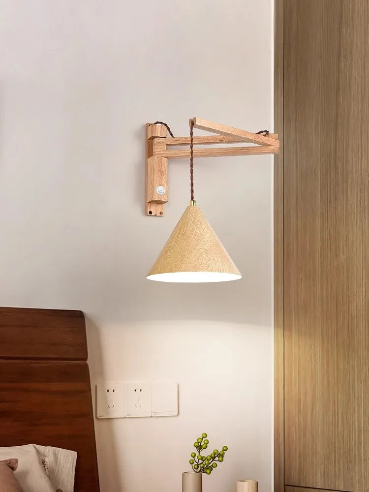 Decorbites™ Japanischer Stil Wind-Wandlampe, ausziehbarer klappbarer Nachttischlampen