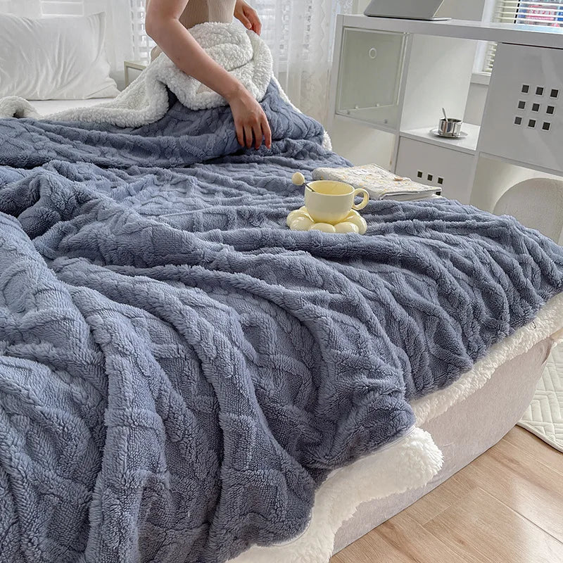 Lambswool Coral Flannel Blanket