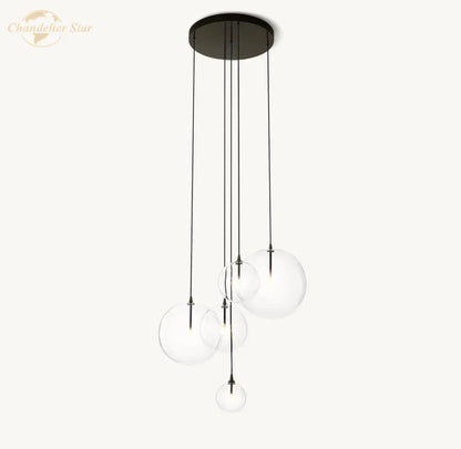 Decorbites™ Klare Glasgloben-Cluster-Kronleuchter Pendelleuchten für Wohnzimmer und Treppenhaus