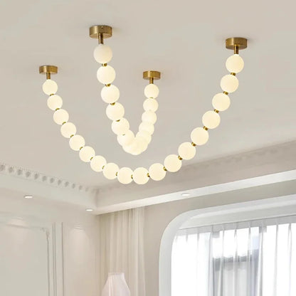 Nordic Beaded Alloy Pendant Light