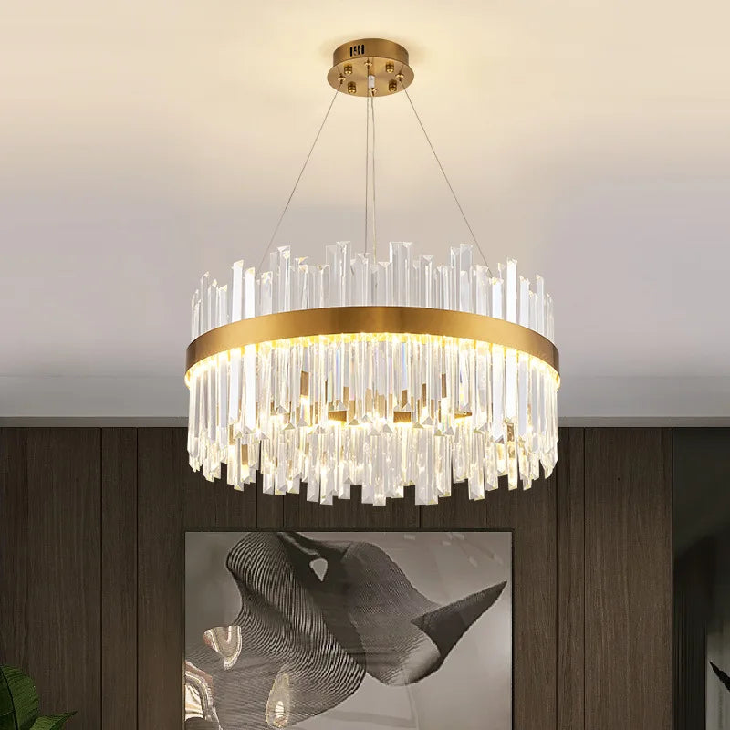 Gold Crystal Indoor Chandelier
