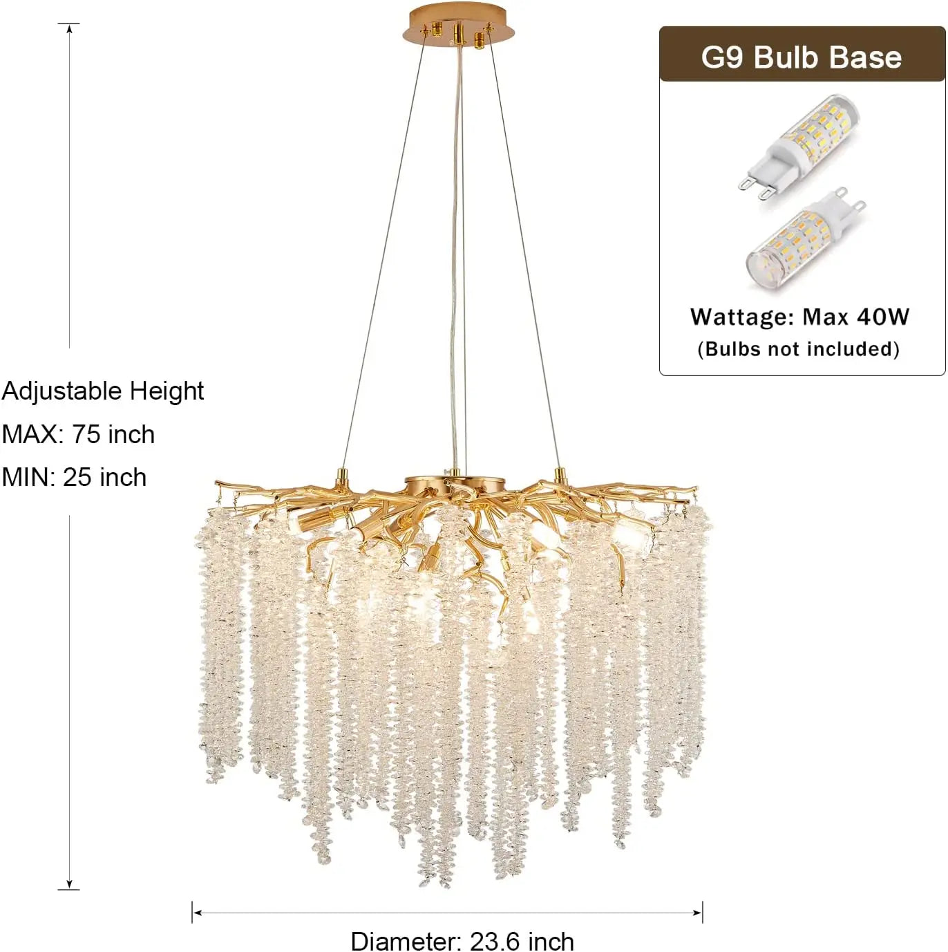 Decorbites™ Kristall-Quasten-Kronleuchter: Elegante Pendelleuchten für das Esszimmer