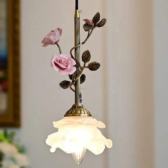 Decorbites™ Französische Rosen-Kupfer-Kronleuchter: Elegante Vintage-Pendelleuchten für die Einrichtung des Zuhauses