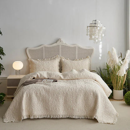 DecorBites™ Cotton Quilted Bedspread Set with Pillowcase - Versatile & Summer-Ready