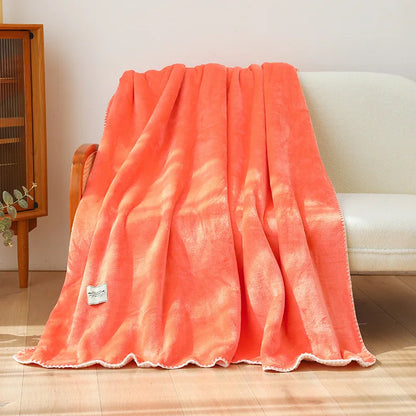 DecorBites™ Double-Layer Warm Blanket: Flannel & Lamb Wool Sofa Blanket