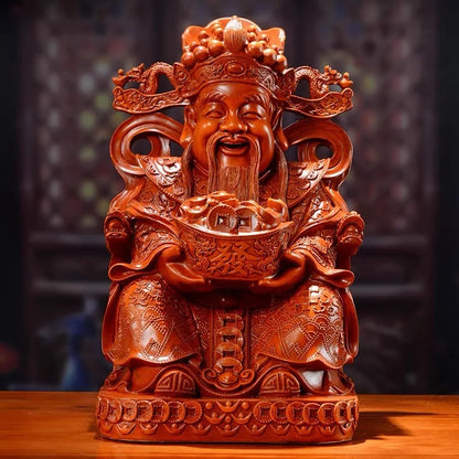 Decorbites™ Goldener Gott-des-Reichtums-Statue: Fengshui-Heimdekoration-Skulptur für Eingang & Wohnzimmer
