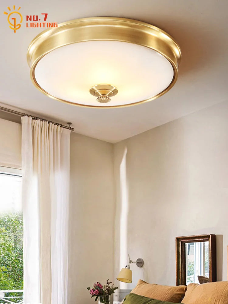 Decorbites™ Gold-Luster Kupferdeckenleuchte LED E14 Minimalistisches modernes Lichtarmatur