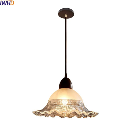 Decorbites™ Glas-Holz-LED-Pendantleuchten: Moderne nordische Stil Hängelampe für Schlafzimmer und Balkon