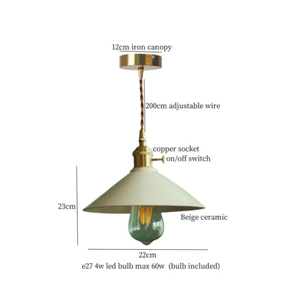Decorbites™ Grüne Keramikkeramik Vintage LED-Hängeleuchte für Heimdekoration und Atmosphäre
