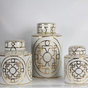 Gold Ceramic Cylinder Vase