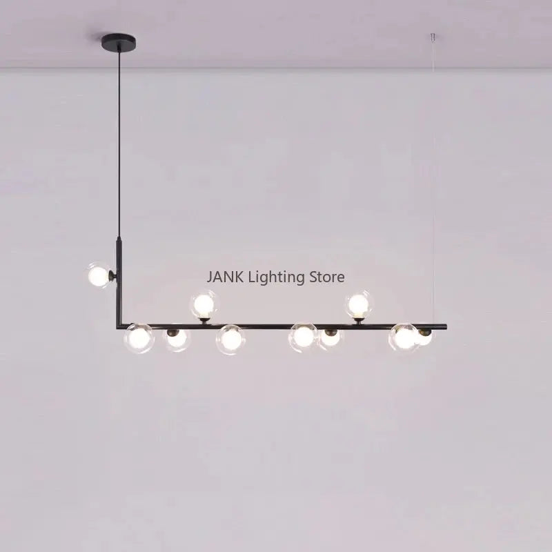 Decorbites™ Doppeltes Glas-Schirm-Hängeleuchte: Nordisches minimalistisches Design, LED-Lampe für Wohnzimmer, Restaurant