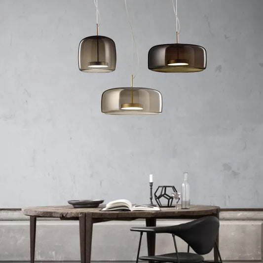 Nordic restaurant pendant light, modern luxury bar counter, coffee shop bedside single head glass artistic lighting fixture