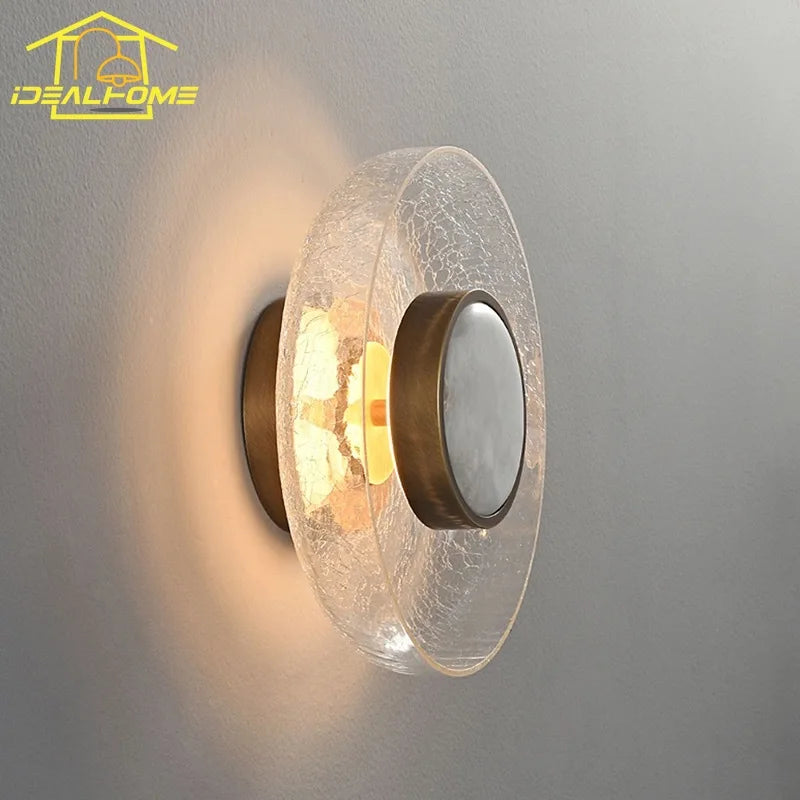 DecorBites™ Cracked Glass LED Wall Lamp Modern Minimalist Design for Home Decor