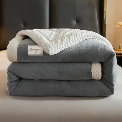 Decorbites™ Gemütliche Winter-Fleece-Decke | Queen-Größe Weiche & Warme Daunensteppdecke