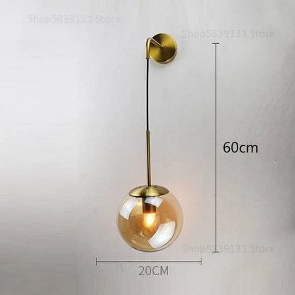 Decorbites™ Glasball-Wandlampe: Nordisch Moderne LED-Beleuchtung für Wohnzimmer, Schlafzimmer und Flur