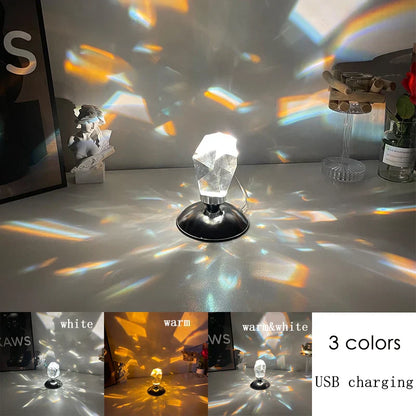 DecorBites™ Crystal Diamond Table Lamp for Luxury Home Decor & Night Lighting