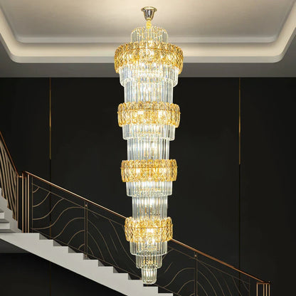 Decorbites™ Elegante Kristall-Hohl-Lang-Lüster für Duplex-Wohnzimmer und Treppenhaus