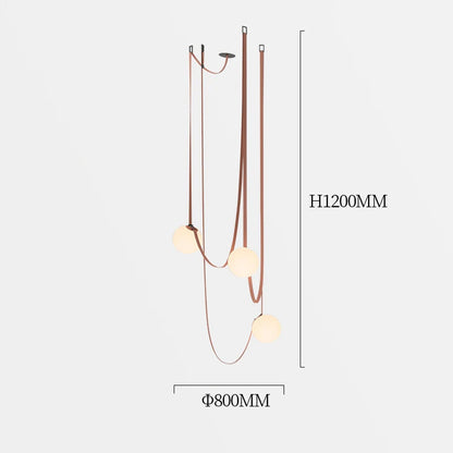 DecorBites™ Glass Ball Pendant Light: Modern loft lighting for living room, dining room, stairwell.