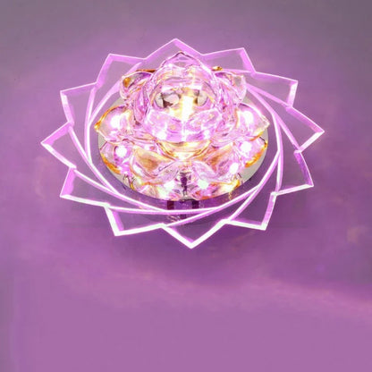 DecorBites™ Lotus Crystal LED Ceiling Lamp, Nordic Brights, Modern Style