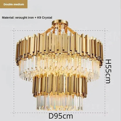 Decorbites™ Kristall-Deckenleuchter: Luxuriöse runde LED-Lampe für das Wohnzimmer, künstlerische Wohnraumausstattung