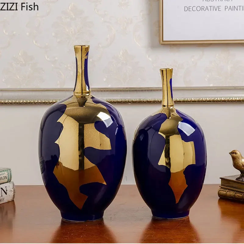 Gold Modern Ceramic Vase