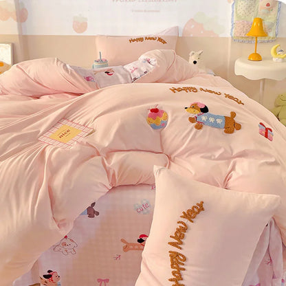 Decorbites™ Wolken-Baumwolle-Cartoon-Bettwäsche-Set – Weich, hautfreundlich, für alle Jahreszeiten