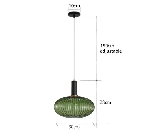 Decorbites™ Bunte Glasanhängerleuchten Wohnzimmer Nachttischlampe LED Hängelampe