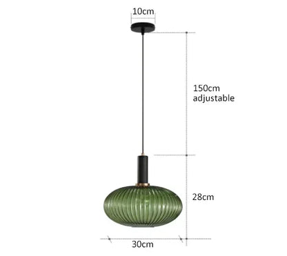 Decorbites™ Bunte Glasanhängerleuchten Wohnzimmer Nachttischlampe LED Hängelampe