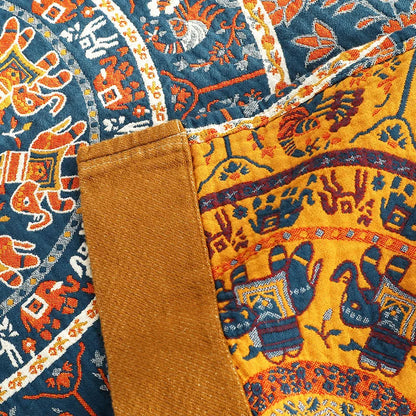 Decorbites™ Baumwolldecke für Picknick/Bettdecke - Doppelbett 150 Blumen Blau, hochwertige Kissenbezüge