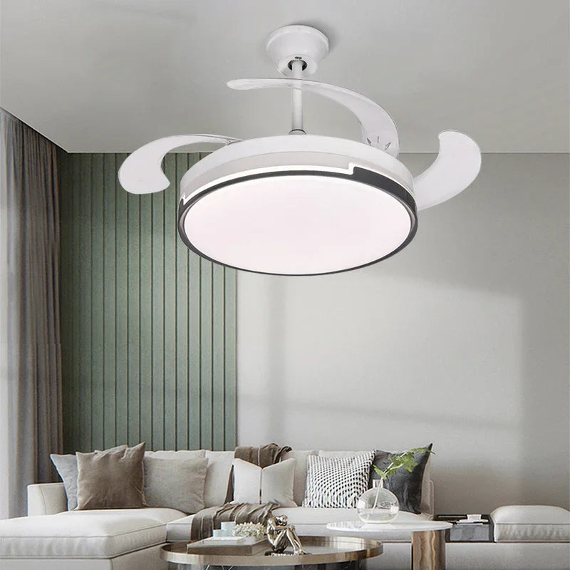 Decorbites™ Unsichtbarer Deckenventilator mit LED-Licht, ausklappbaren Flügeln, Fernbedienung