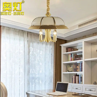 Decorbites™ Eisen-Bronze-Hängelampe Glas Retro Modern Wohnzimmerlampe