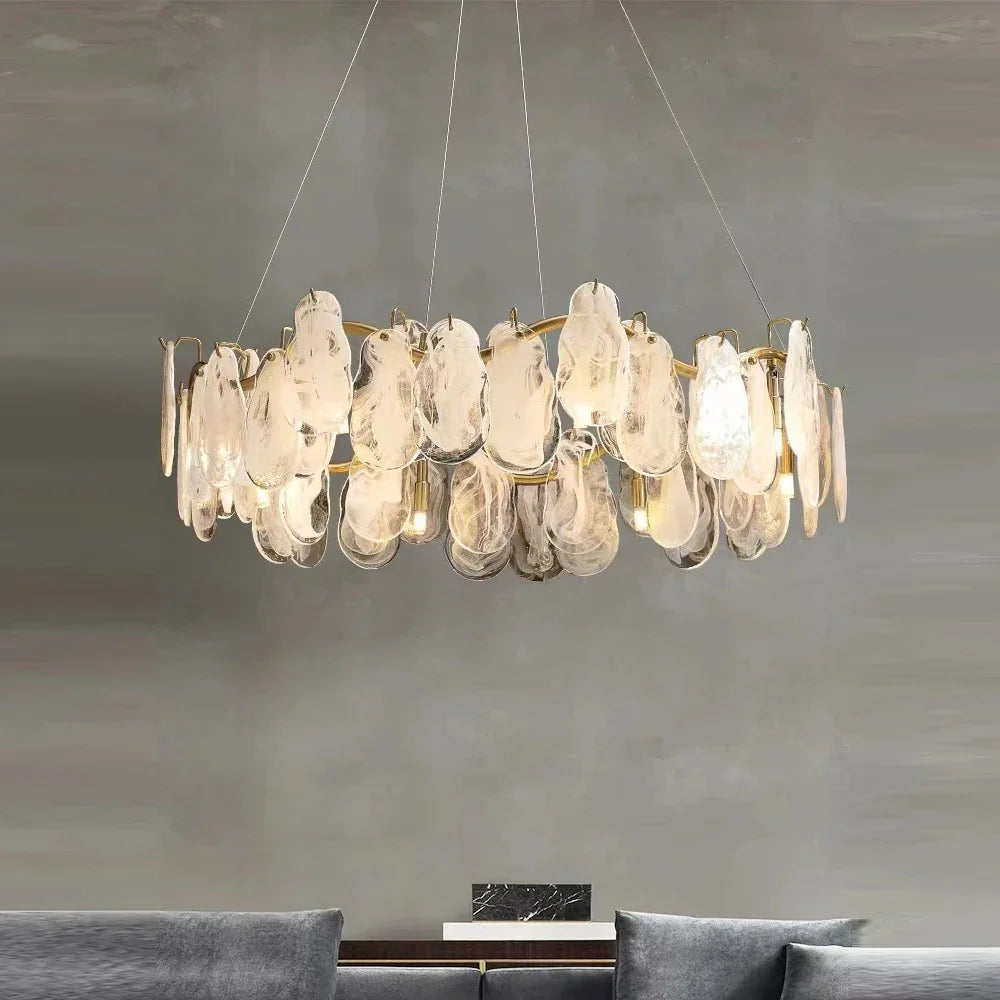 Decorbites™ Wolkenverglasungs-Kronleuchter: Moderne LED-Lüster für Innenbeleuchtung im Wohnzimmer-Dekor