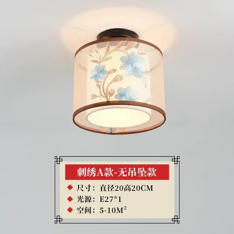 Decorbites™ Lotus Chinesische Kronleuchter Deckenlampe Einfaches Korridor-Gemälde LED-Beleuchtung