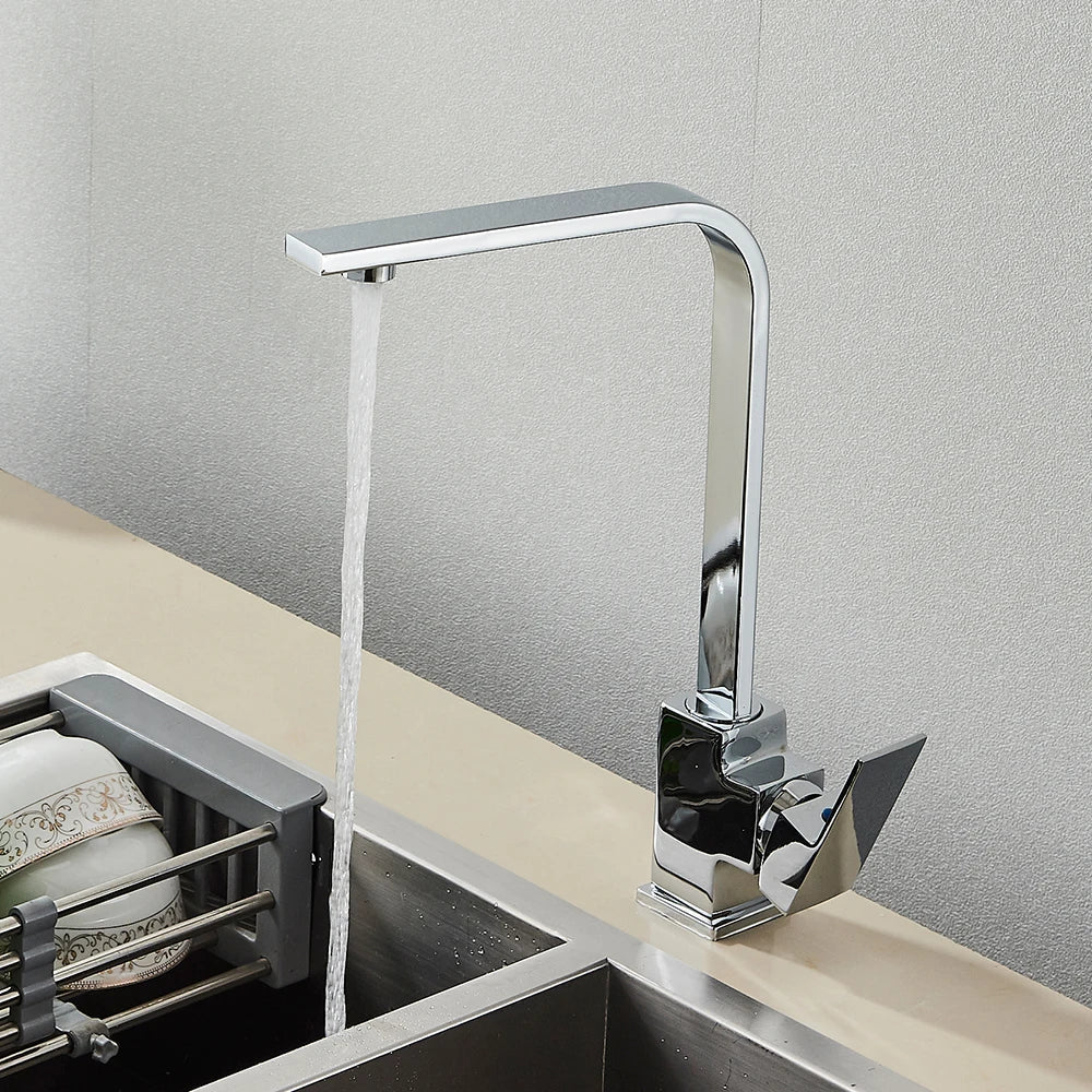 Decorbites™ Küchenarmatur: Chrom/Gold 360° Drehbarer Mischbatterie, Aufsatzmontiert für Waschbecken
