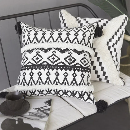 Decorbites™ Geometrisch getuftes Baumwollgewebe-Kissenbezug 45x45 cm für Heim-Sofa-Bett-Dekoration