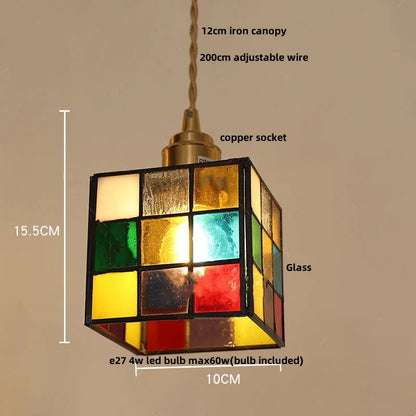 Decorbites™ Glas-LED-Hängeleuchte im Tiffany-Stil, handgenäht, für Esszimmerbeleuchtung
