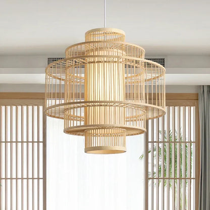 Decorbites™ Bambus-Deckenleuchter für Zuhause, Garten, Restaurant, Schlafzimmer, Arbeitszimmer – Dekorationsleuchte