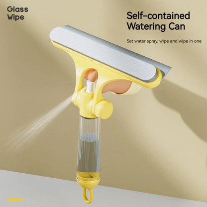 DecorBites™ 4-In-1 Window Cleaning Brush with Spray for Sparkling Glass Mirrors & Cars