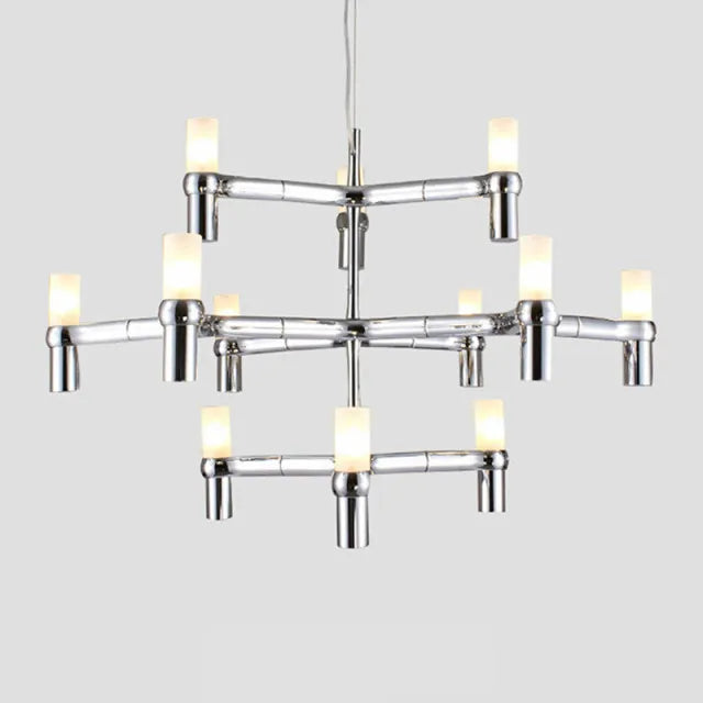 Decorbites™ Krone Major Kronleuchter G9 Luxus Flurleuchter, Weißgold, Chrom-Metall