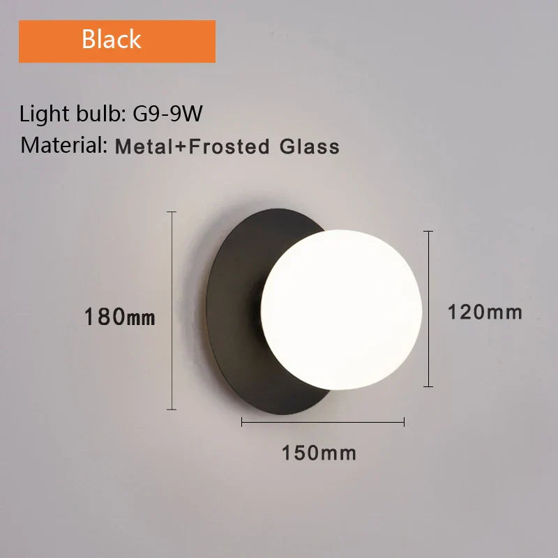 DecorBites™ LED Wall Sconce Bedroom Lamp with 9w Bulb for Home Living Room