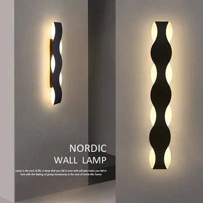 DecorBites™ LED Wave Wall Light for Indoor Corridors, Bedrooms, and Sofas