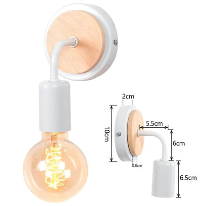 Decorbites™ Industrielle LED Wandlampe Retro-Loft-Lampe E27 Eisenlampenschirm Wandleuchte