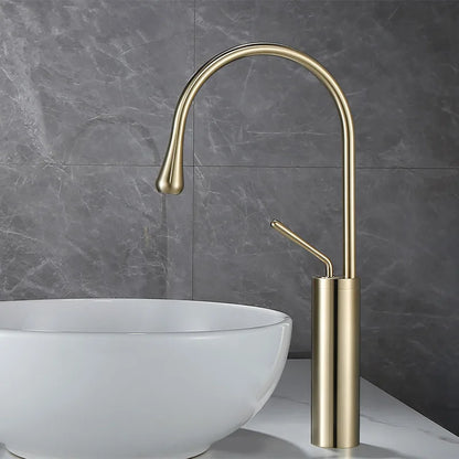 Decorbites™ Gebürsteter Gold Waschbeckenarmatur Heiß Kalt Schwarz Spüle Küche Schwenkbar Wasserhahn