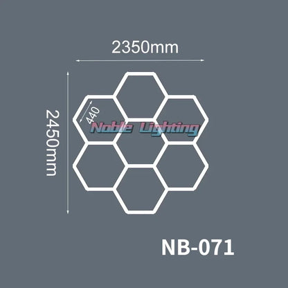 DecorBites™ Hexagon LED Ceiling Light for Barbershop and Garage Hair Salon