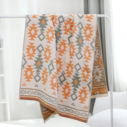 Decorbites™ Baumwoll-Gaze-Badhandtuch-Set – Hohe Qualität, Unisex, Erwachsene, 70*140 & 35*75