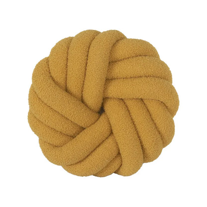 DecorBites™ Knotted Ball Grey Throw Pillow for Bed Couch Living Room