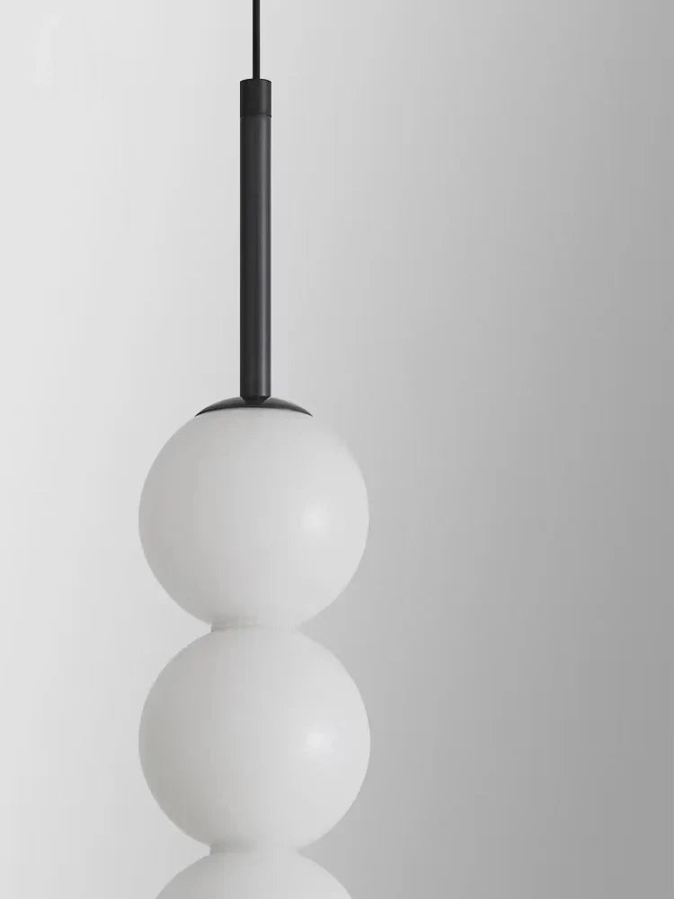 DecorBites™ LED White Pearl Glass Pendant Lights for Kitchen Bar Decor - Bubble Hanging Lamp