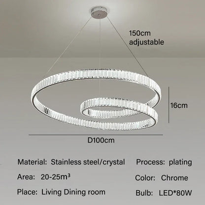 Decorbites™ Crystal-LED-Pendantleuchten: Moderner Luxus-Kronleuchter für Wohn- und Esszimmer